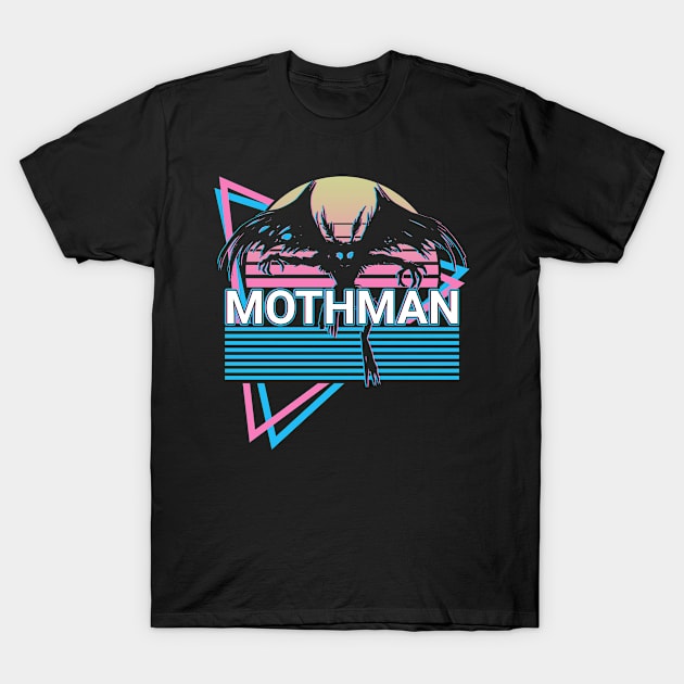 Mothman Cryptozoology Vaporwave Aesthetic Retro Gift T-Shirt by Alex21